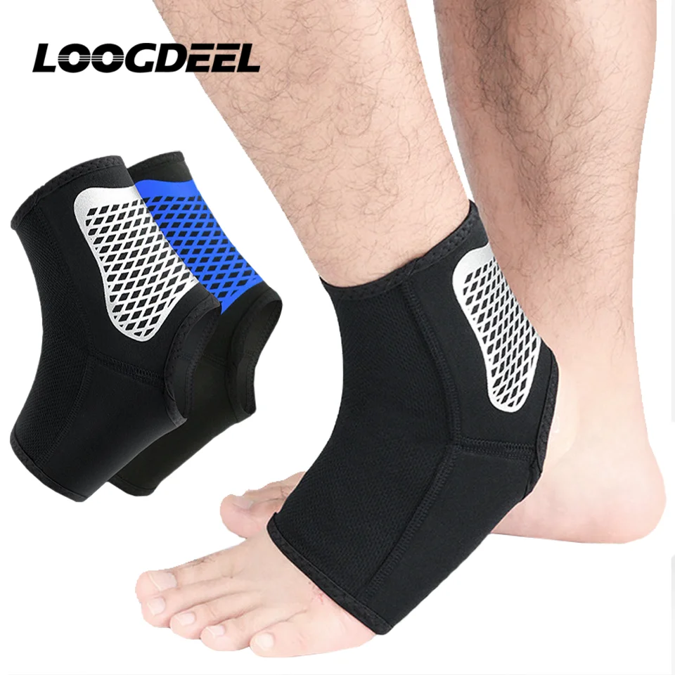 LOOGDEEL 1PCS Sports Ankle Support Ankle Pads Elastic Brace Guard Bicycle Football Basketball Foot Ankles Protector Wrap Unisex