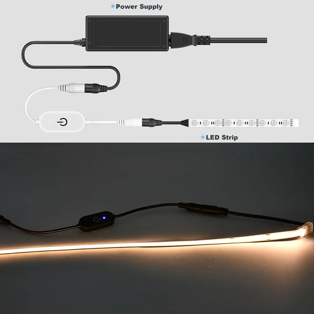 Led dimmer switch led dimmer controller smart dimmer switch lamp dimmer led strip switch led string dimmer power cords dimmer switch DC12V 5V 3A LED Tape Lights Touch Dimmer Switch Brightness Dimming Memory Function DC Plug For 5050 SMD COB LED Strip