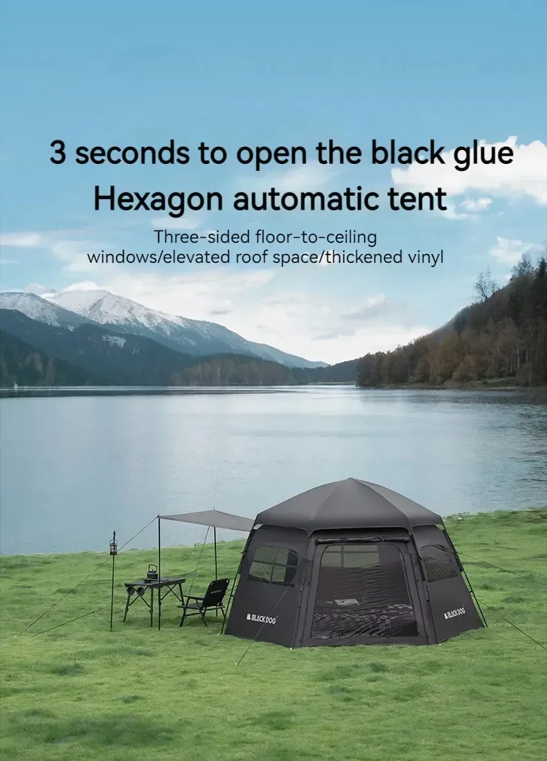 Large Shelter Beach Waterproof Camping Tent Automatic Outdoor Cabin Portable Beach Tent Folding Windscreen Houses 1