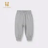 Austin&Bella Spring Autumn Baby Pants Bamboo Fiber Baby Boys Girls Solid Color Loose Long Trousers Toddler Clothes Newborn Pants 4