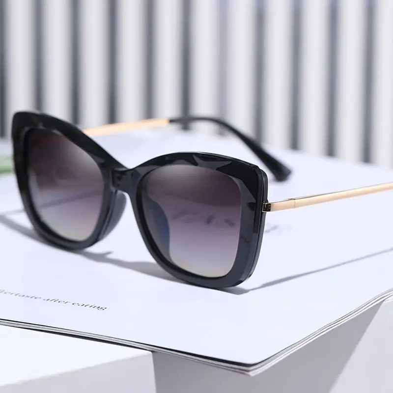 Frauen Magnet Clip Auf Optische Lesebrille Fahren Polarisierte Sonnenbrille Mit Anti Blue Ray Rezept Computer Brille – Detail 1