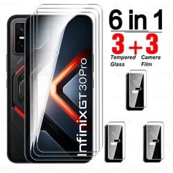 Ultimate 6 - in - 1 Tempered Glass Screen Protector and Lens Film Cover - Premium Protection for Infinix GT 30 Pro (3Glass 3Lens)