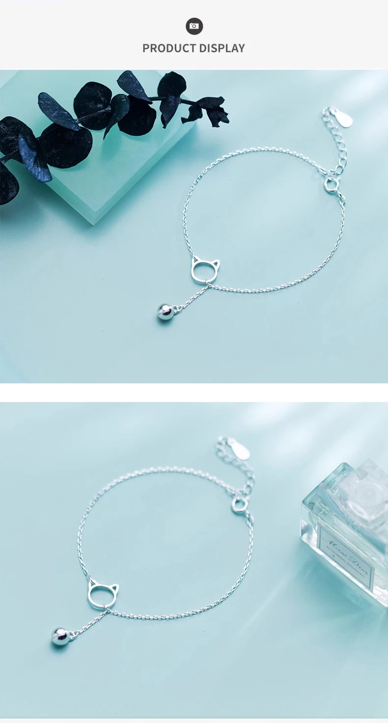Trendy New Chain Link Cat Lucky Bell Bracelet Tiny Cute - PeticaDeals