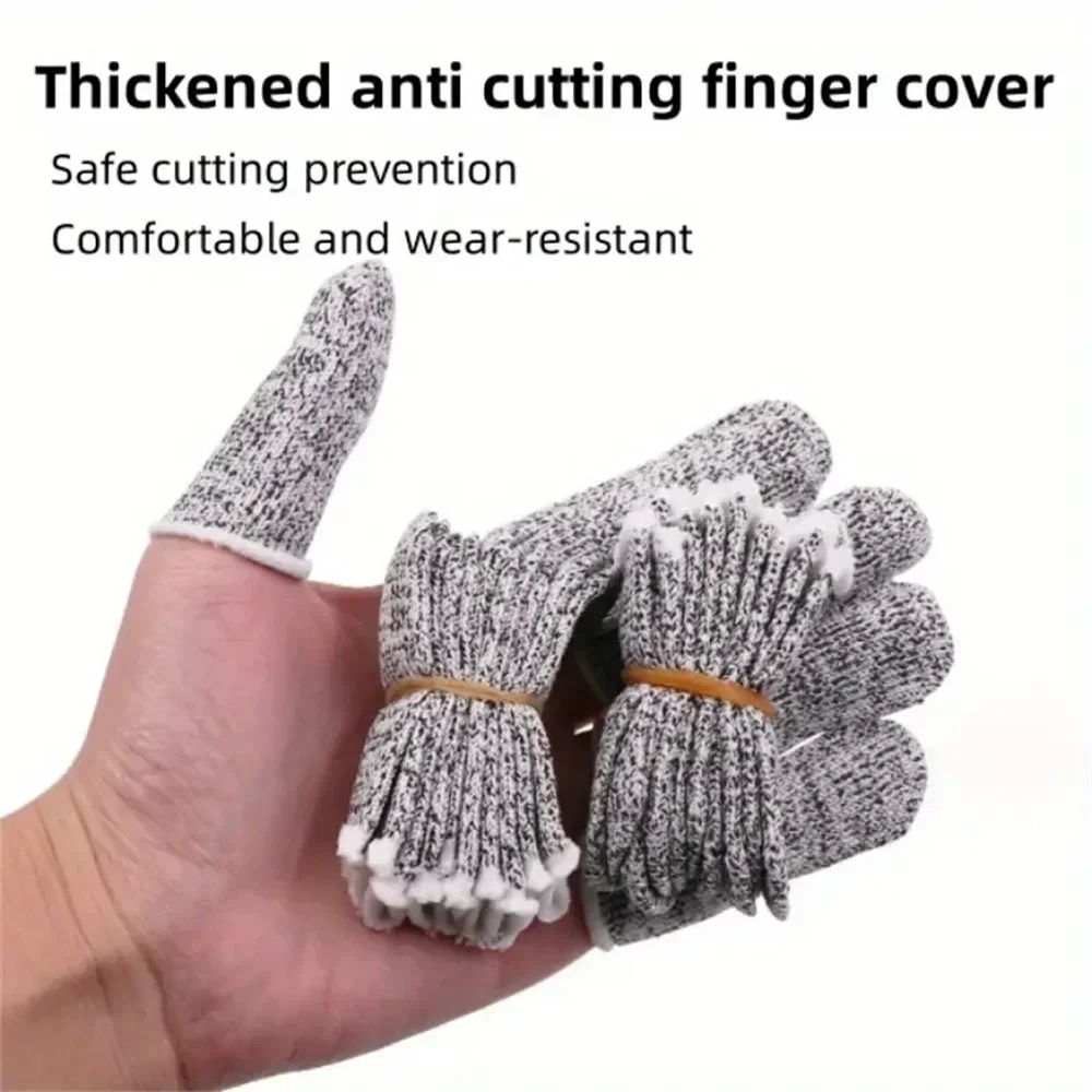 Anti-Cut Finger Cover Finger Protector Sleeve 10pcs 5-level Elastic Wear-resistant Sleeves for Protection