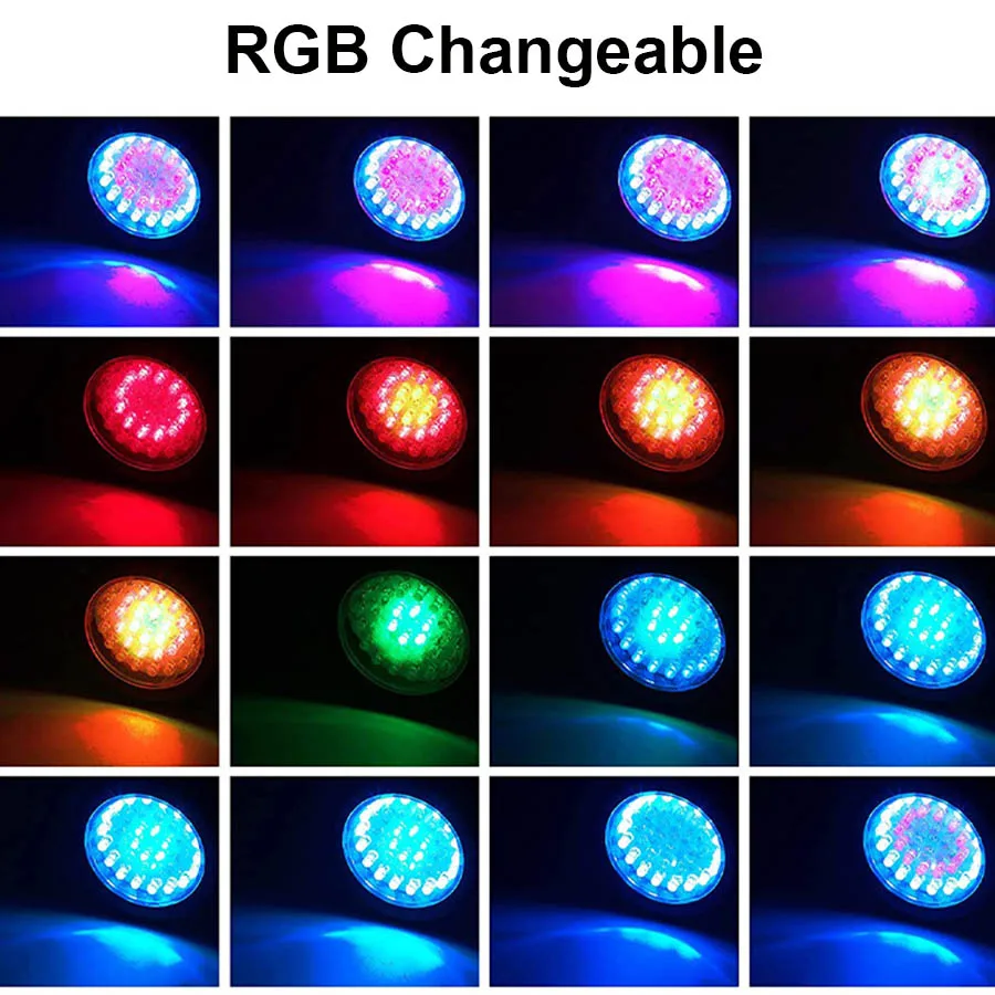 앱 RGB 연못 조명 LED 수중 조명 16M 색상 앱 및 리모컨 포함 방수 IP68 수중 분수 조명