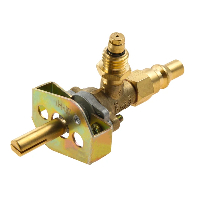Szilárd Sárgaréz Szelepvezérlő Gomb 1/4 "Gyors Csatlakozási Dugóval 57274 Cserélje Ki Az Olimpiai 5500/5100 -As Weber 200 Grills Camper Propánhoz - Image 3