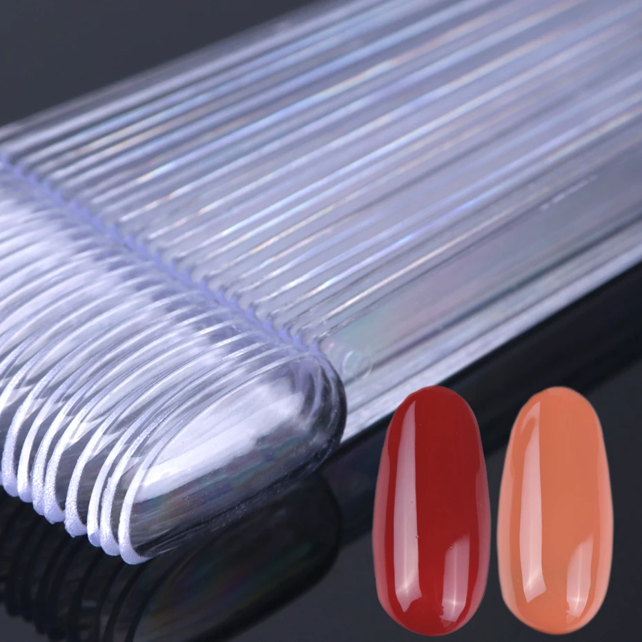 Clear Nature Black False Tips Per Nail Art Display Ovale Fan Style Nail Swatch Polish Stand Tips Pratica Strumenti Per Manicure Bea23-2