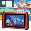 PRITOM 7" Android 12 Tablet for Children, 4GB RAM 64GB ROM, Kids Software Pre-Installed, WiFi, with Cool Sports Car Shape Case 5