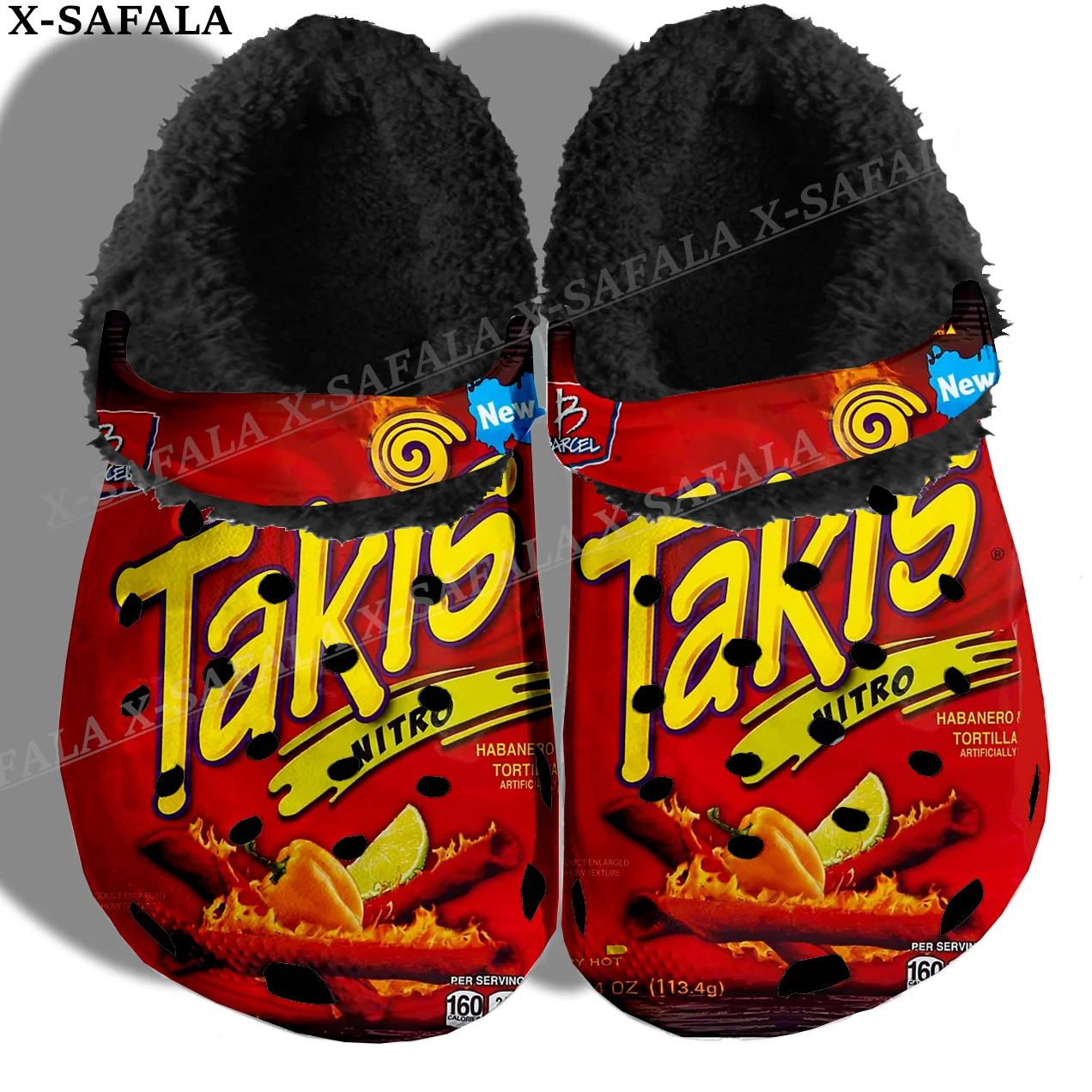 

Funny Chips Takis Food 3D Print Men Women Fur Clogs Soft Furry Slippers Shoes EVA Ligtweight Sandals Summer Beach Outdoor-3
