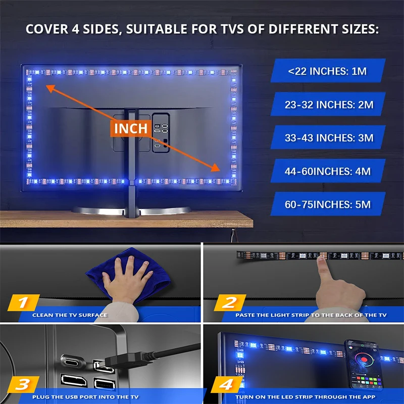 LED Ʈ , USB  5050 RGB LED  , Ʈ ÷ú ׿ Ʈ Ʈ, TV  USB LED , 5V