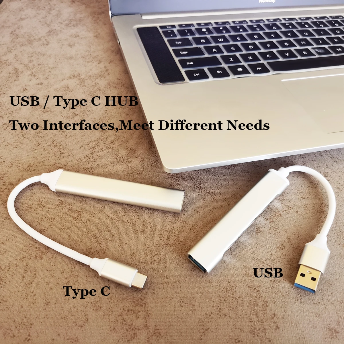 Aluminum Alloy Splitter Multi-function One Drag Four Hubs Hub Expander High-speed Computer Multi Interface Dock