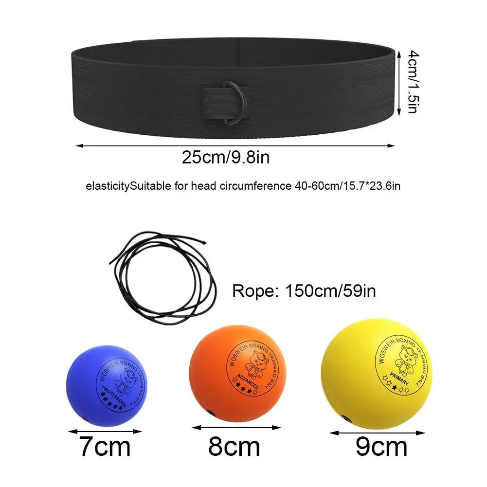 Boxing Reflex Ball With Head Band Fighting Speed Training Punch Ball Muay MMA Exercise Kid Adults Home Equipment