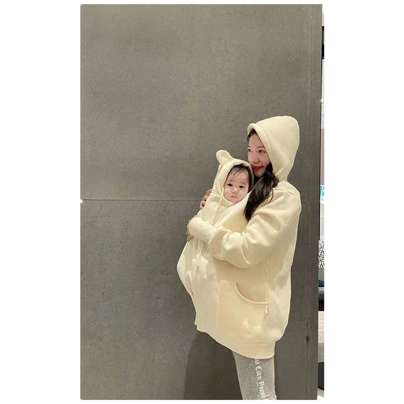 Baby & Pregnant Woman Carrier Coat Warm Maternity Women Kangaroo Baby Carrier Jacket Mother Child One-Piece Holding Clothes