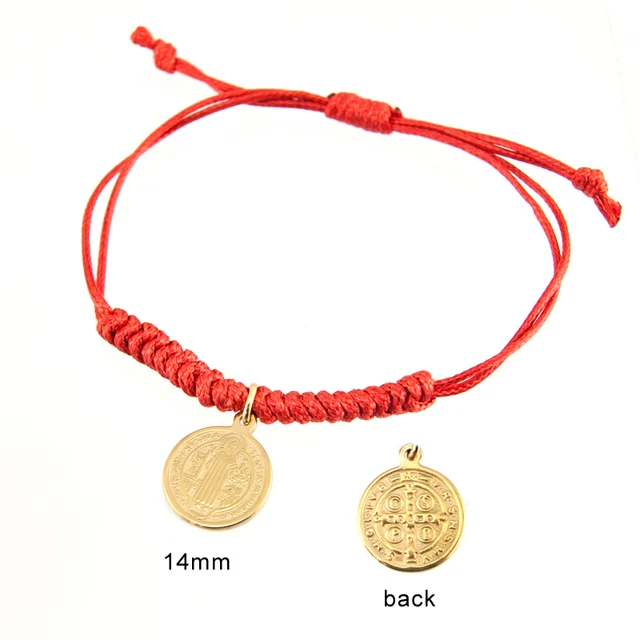 Red St Benedict Hamsa Hand Elephant Four-Leaf Clover Good Luck Bracelet |  Hamsa hand, Four leaf clover, Good luck bracelet