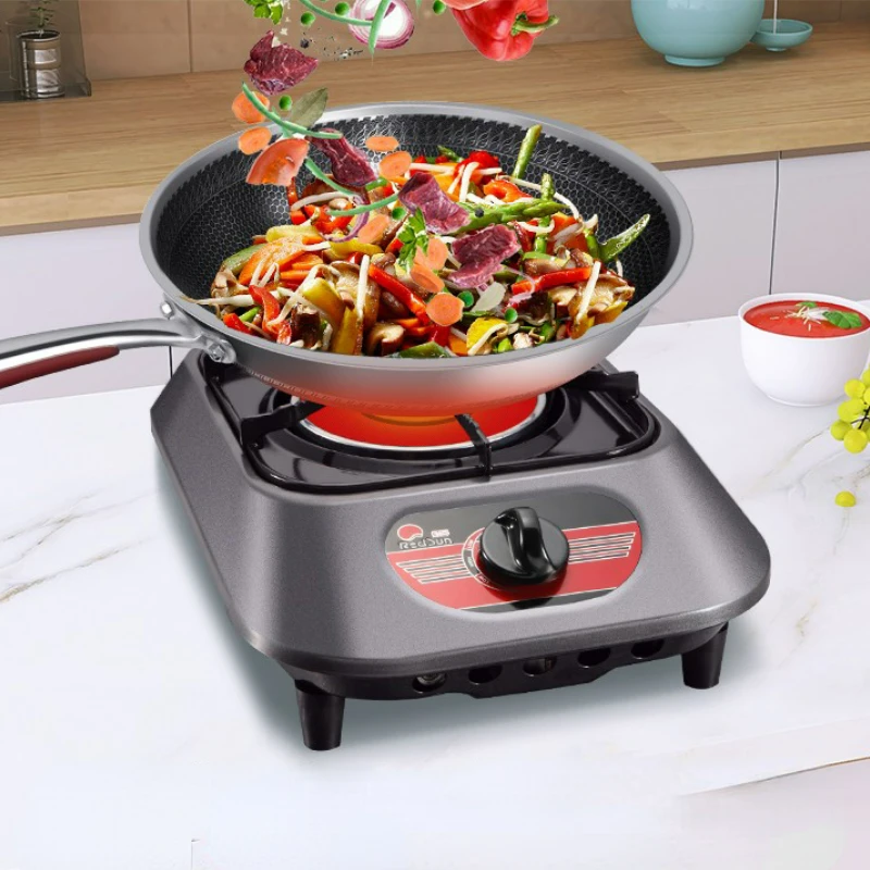 

Infrared Pulse Ignition Single Stoves, Desktop LPG Gas Stove for Kitchen, Ion Flame Out Protection Portable Cooktop Gas Stove