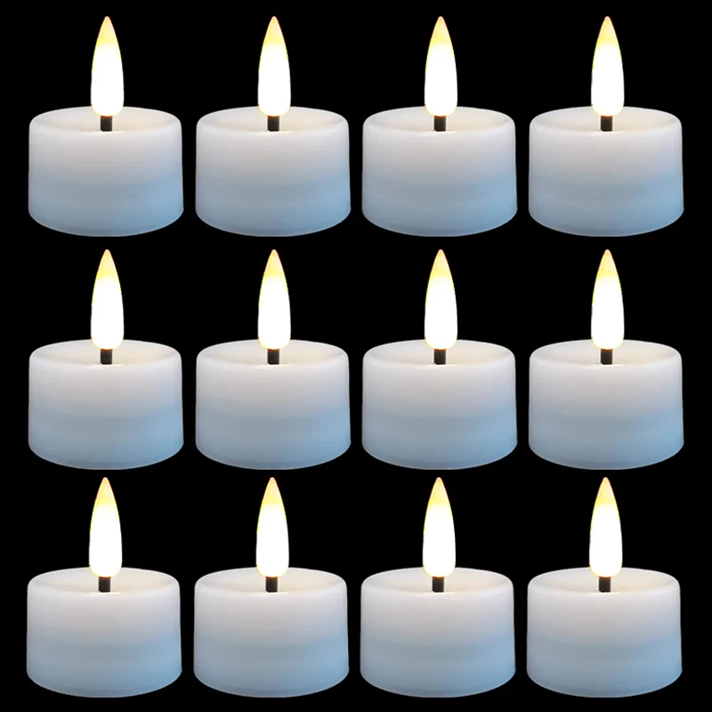 

12/6pcs Flashing LED Candles Battery Powered Flickering Flameless Candle Lights Outdoor Garden Wedding Party Home Decor Light