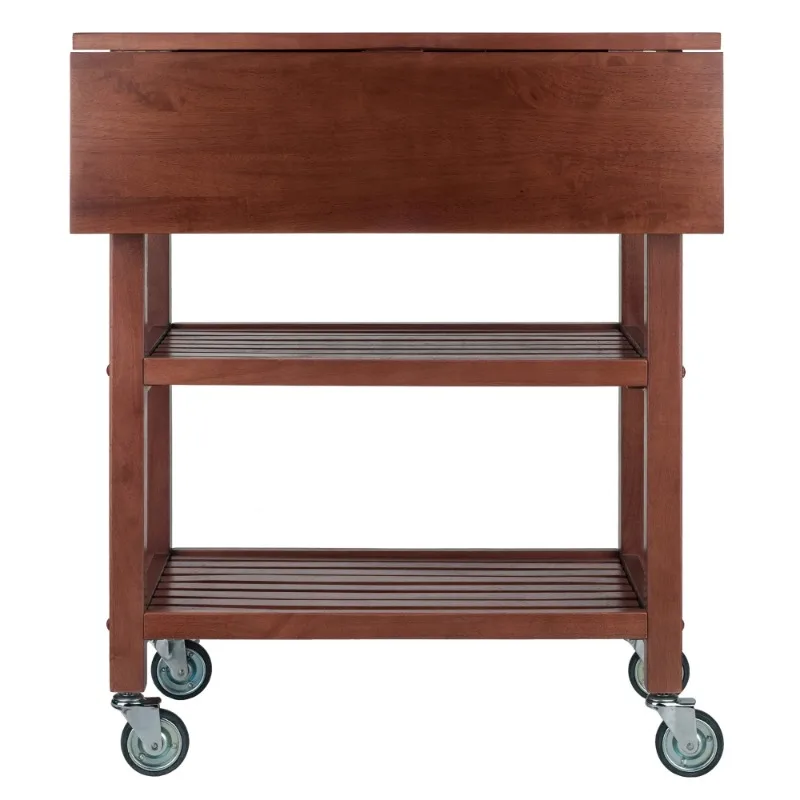 Wood Jonathan Drop Leaf Kitchen Utility Cart, 5