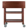 Wood Jonathan Drop Leaf Kitchen Utility Cart, 5
