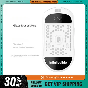 Incott 마우스 유리 발 스티커, Incotte 1 또는 2 미니 Gpro Zero HPC02 프로 아크 엣지 광택 커스텀 마우스 액세서리 선물