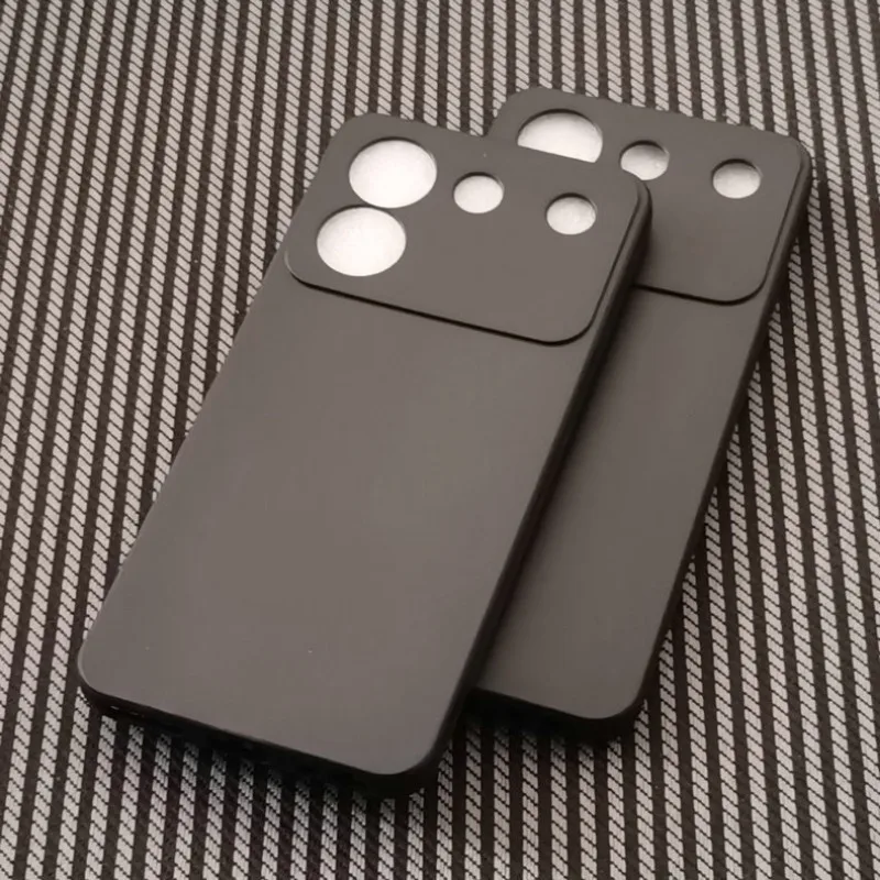 Enhanced Black Frosted TPU Silicone Matte Protective Phone Case Shell
