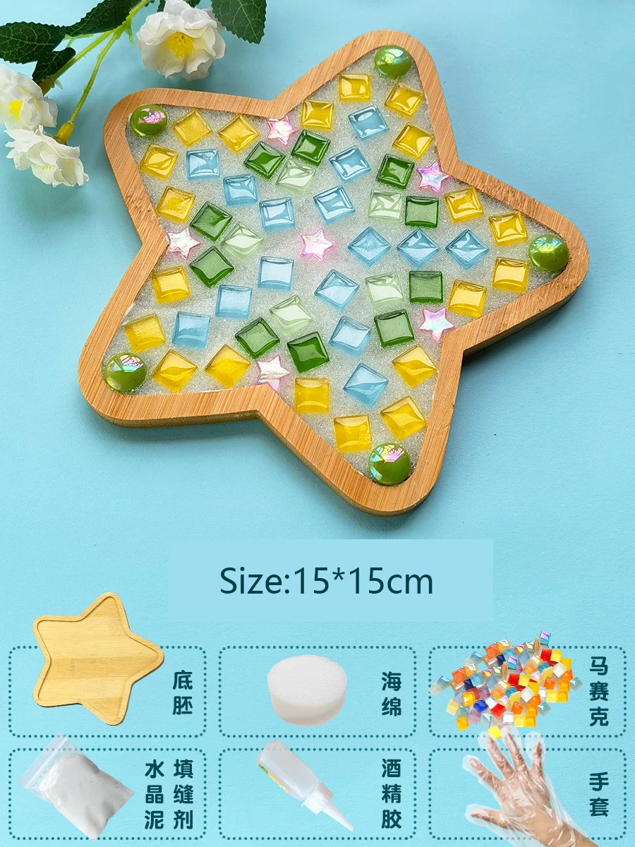 Handmade Bamboo Mosaic Coasters DIY Craft Kit
