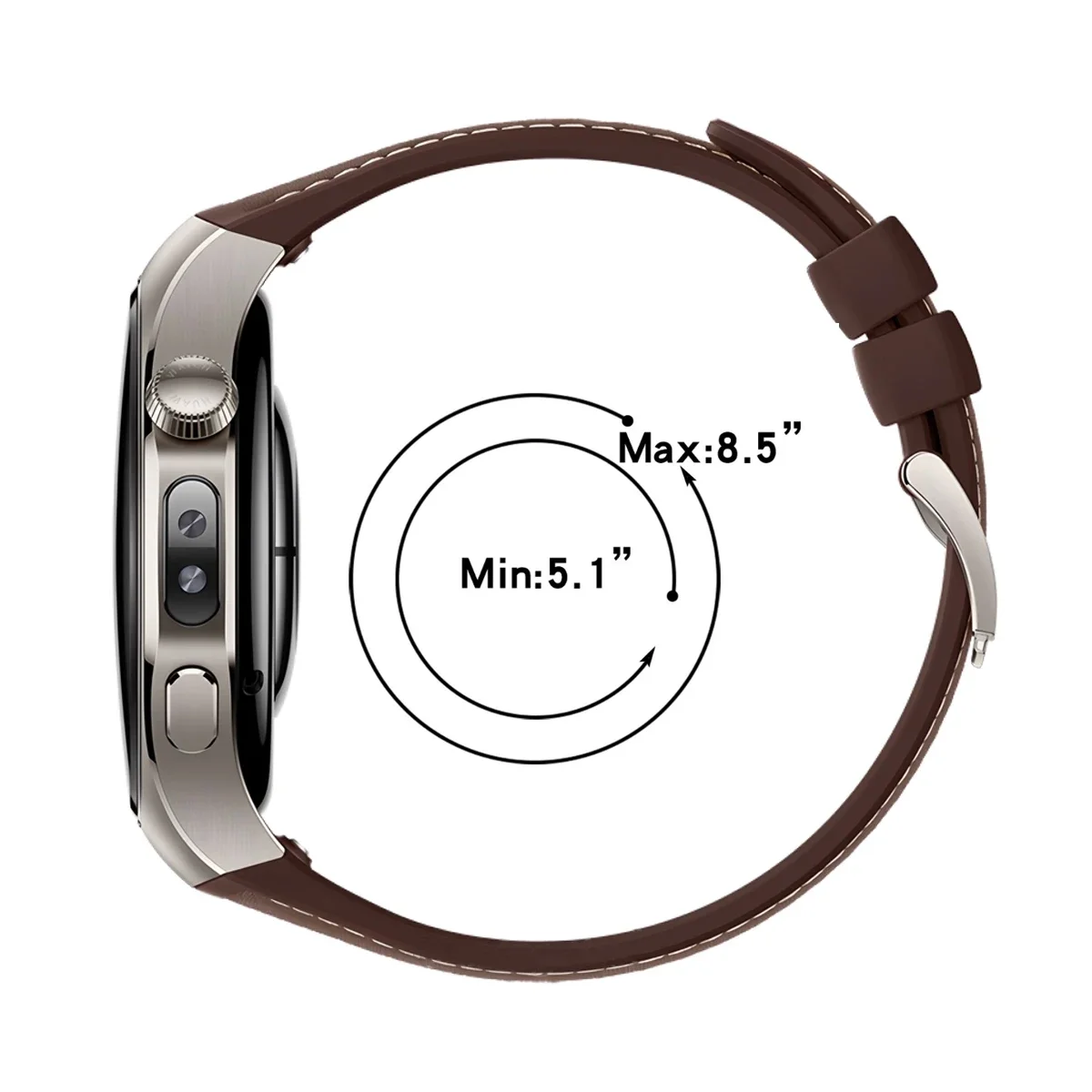 Premium Leather Silicone Smart Watch Strap - Specialized Band Wristband Bracelet
