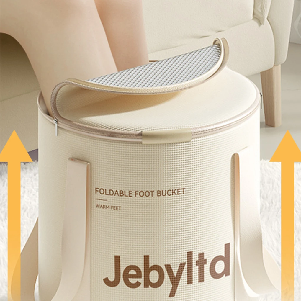 

Pink Insulated Foot Massage Basin For Warm Water Therapy PVC And Aluminum Foil Foot Tub Pedicure with lid