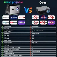Nuevo Proyector X3 4K 300 ANSI Android 11 cine en casa proyector portátil al aire libre Dual Wifi6 Allwinner H713 BT5.0 1080P 1280*720P - Imagen 2