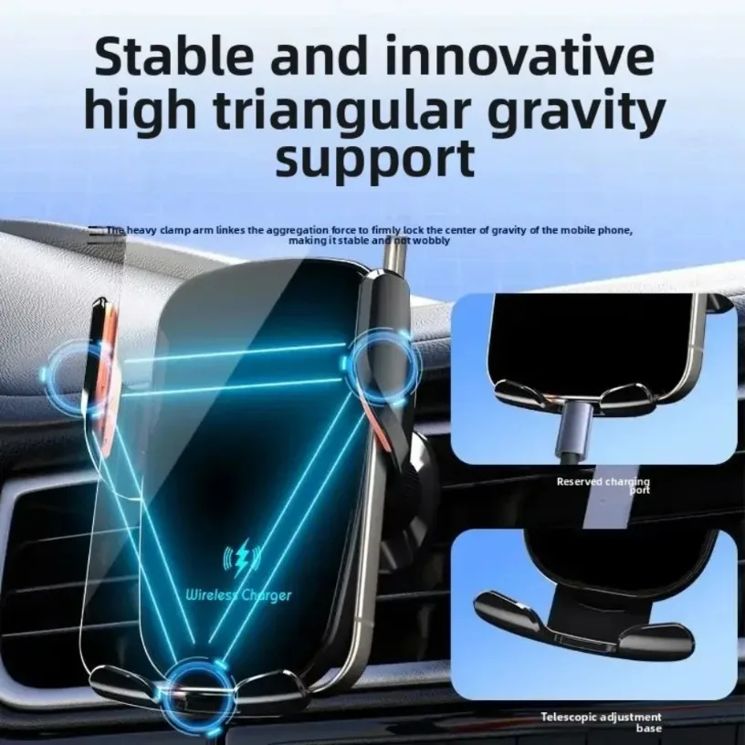 15W Wireless Auto Ladegerät Air Vent Auto Telefon Halter Für iPhone Samsung Xiaomi Auto zubehör Schnelle Ladegerät Stehen – Detail 1