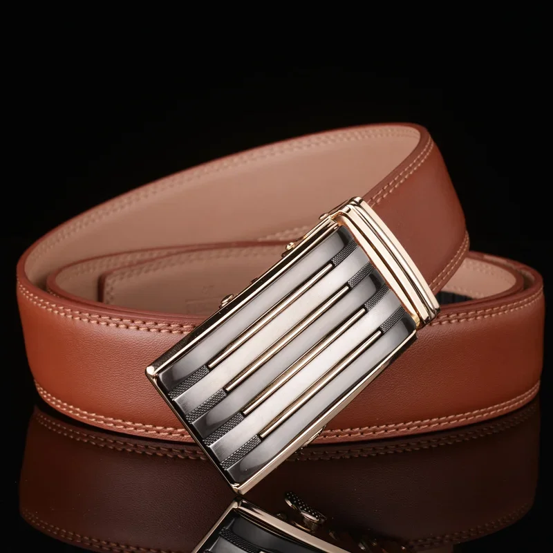 Cinture Da Uomo In Compensato Design Di Marca Di Lusso Cinturino In Pelle Fibbia Automatica Cintura In Vita Jeans Cinto Ceinture Homme Luxe Marque G4