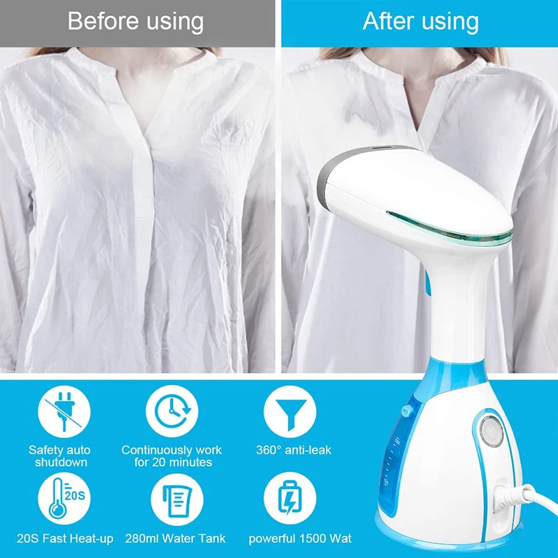 Garment Steamer, Travel Steamer 7-in-1, Handheld Fabric Steamer 15s Fast  Heat-up, Wrinkle Remover, 1200W Powerful Portable Fabric Steam Iron for  Home