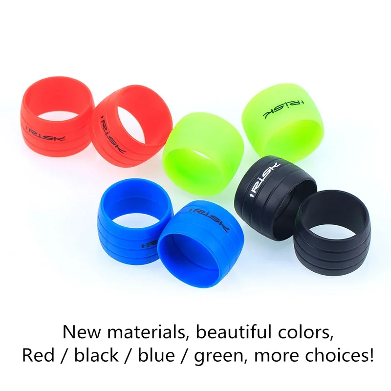 Bicycle Handlebar Strap 1 Pair Road Bike Handlebar Strap Fixed Ring Silicone Non-Slip Bicycle Handlebar Tape Fixing Ring Anti-Slip Rubber Sleeve