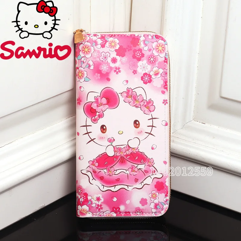 Sanrio Hello Kitty New Wallet Cartoon Women's Zero Wallet Fashion Girls' Wallet Large Capacity Girls' Change Pocket Card Bag