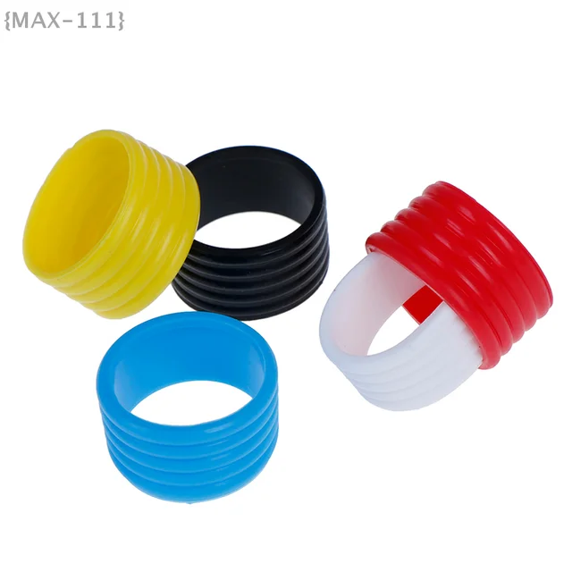 【No】4 Pcs Performance Grip Rings, Stretchable Rubber Shock Absorbers For Enhanced Tennis Racket Control And Comfort 4