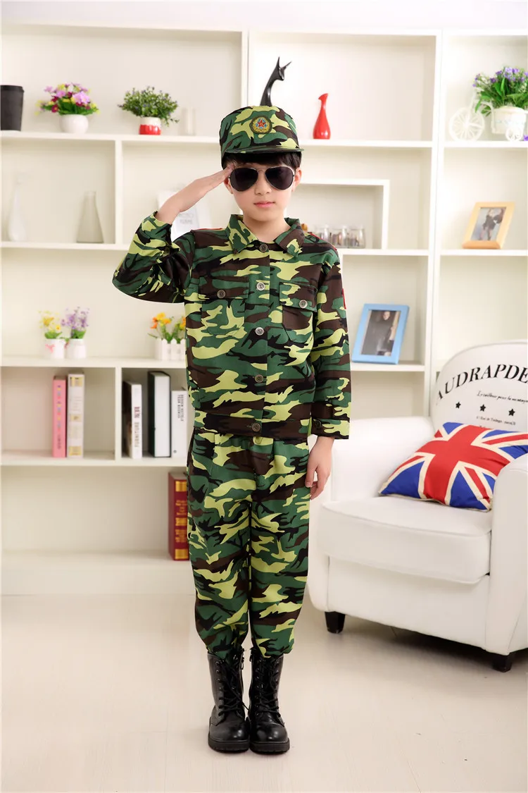 Children camouflage costumes Camouflage military uniforms for primary and secondary school students in kindergarten