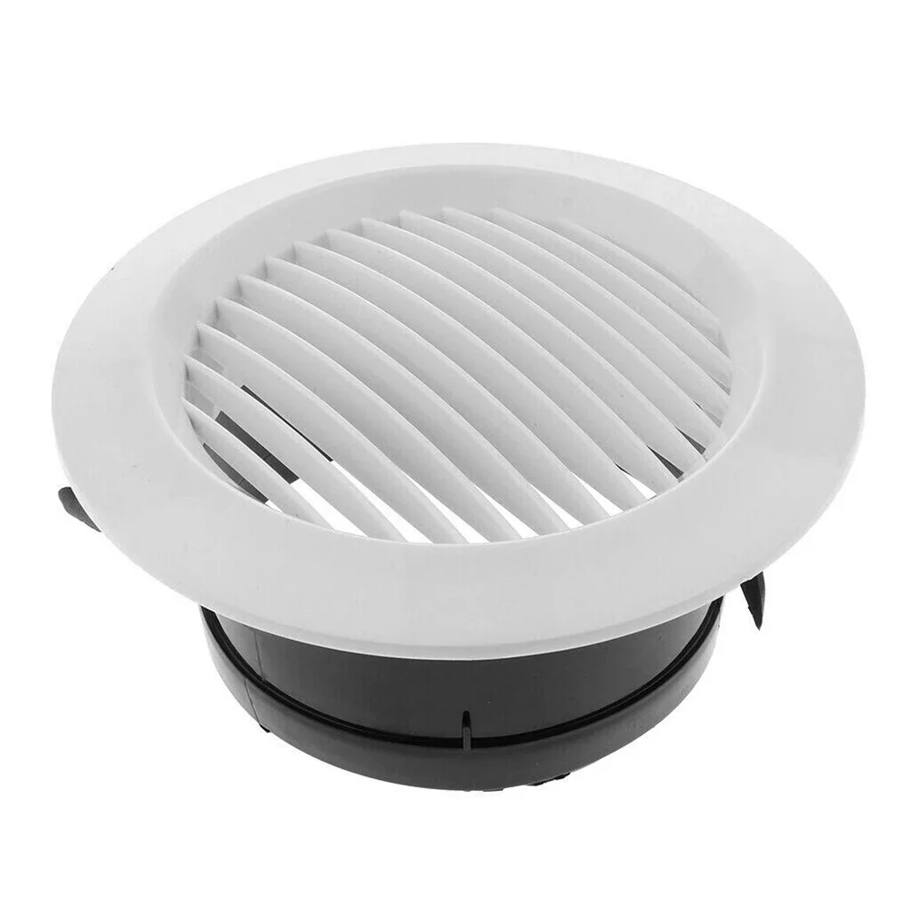 Air Vent Grille Circular Indoor Ventilation Outlet Duct Pipe Cover Cap 75mm/100mm/125mm/150mm/200mm for Bathroom Kitchen Office