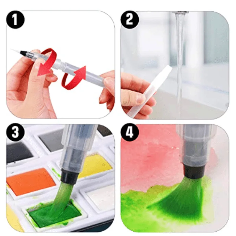 Nylon wool fountain pen water storage brush water-soluble color lead solid watercolor brush