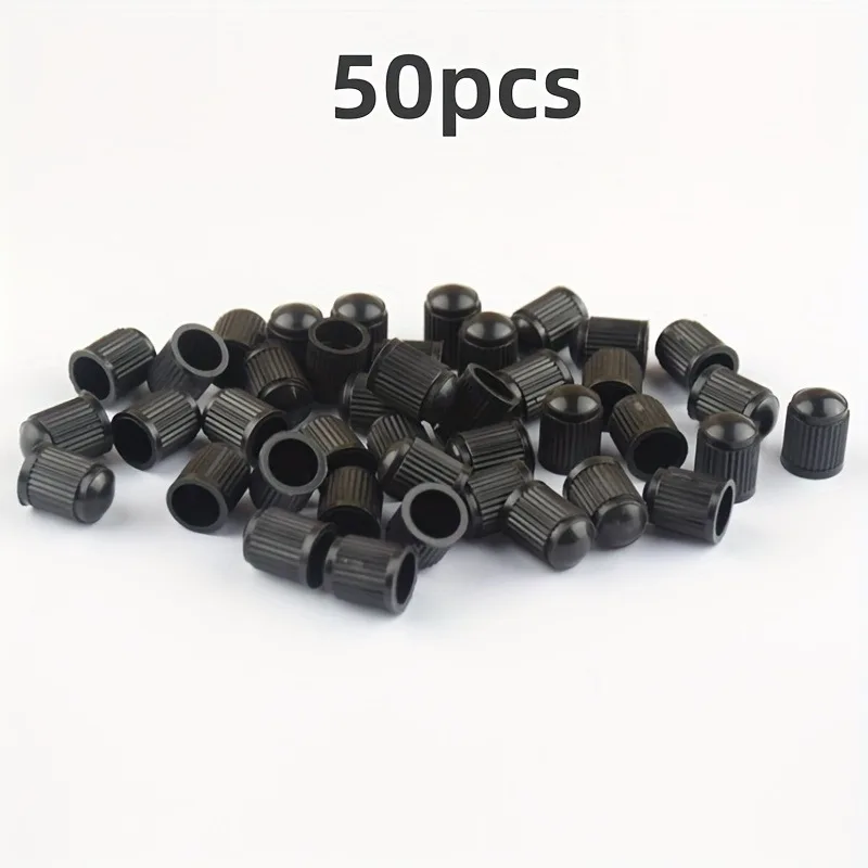 Durable Black Tire Valve Cap Set: Versatile