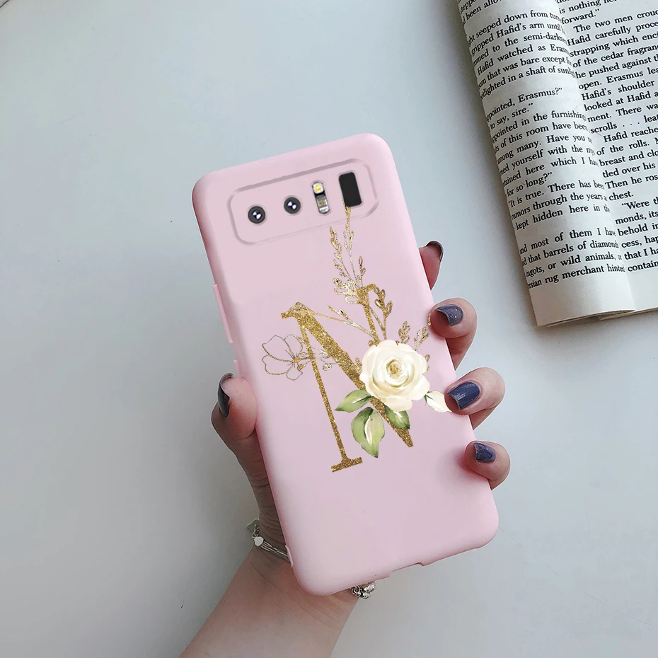 Chic Soft Silicone Phone Case with Cute Letters