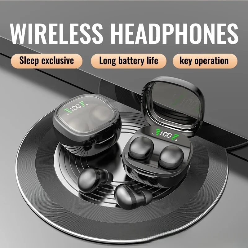 Mini 5.3 wireless bluetooth headset small earbuds sleep work sports invisible headphones HD HIFI bass sound quality earphones 2