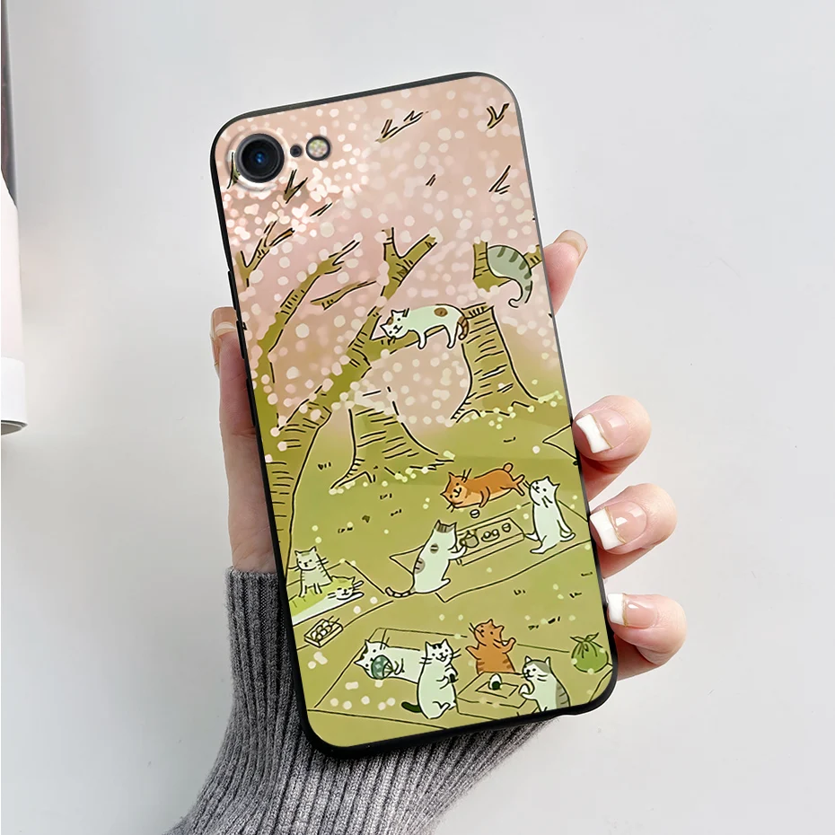 Stylish Painted Soft Silicone TPU Phone Case - 4.7'' Protective Back Cover