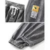 Men Jeans Elastic Tie Up Harem Denim Pants Male Bound Feet Designer Cargo Joggers Denim Trousers Daily Narrow Leg Casual Jeans 6