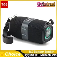 T&G TG667 Crossbody LED light portable Bluetooth speaker, outdoor small and high appearance level, compatible with USB/AUX/TF/FM
