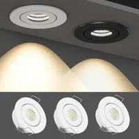 10 Pcs Aluminium led mini down light 5W spot light recessed lights DC12V ceiling light 3000K/4000K/6000K Opening: 45mm-50mm 1