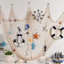 Mediterranean Decorative Fishing Net Hemp Rope Photography Props Background Wall Decoration