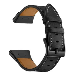 Premium Leather Watchband Strap Bracelet - Replacement Wristband (Black -Black)