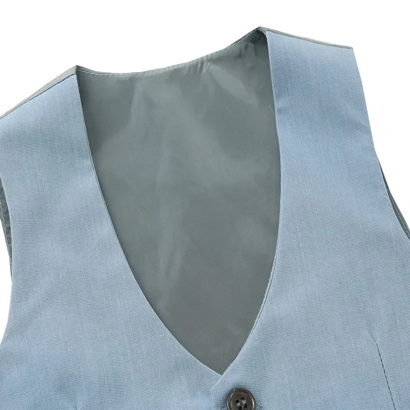 Boys Suits Blazers Clothes Suits For Wedding Formal Party Striped Baby Vest Shirt Pants Kids Boy Outerwear Clothing Set - 4