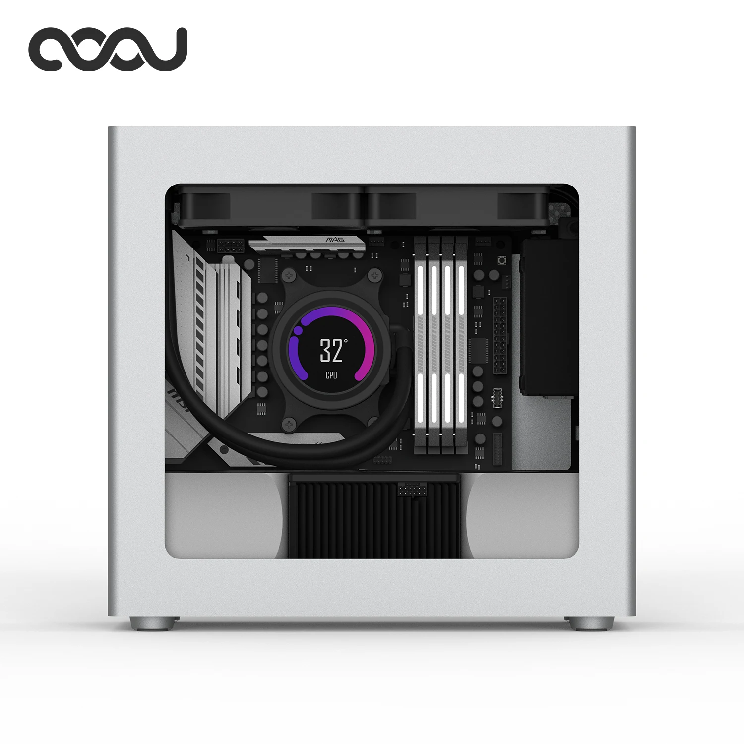 

COOJ Prime Minister Z18 side transparent MATX aluminum alloy integrated molding direct plug-in water-cooled ITX computer case