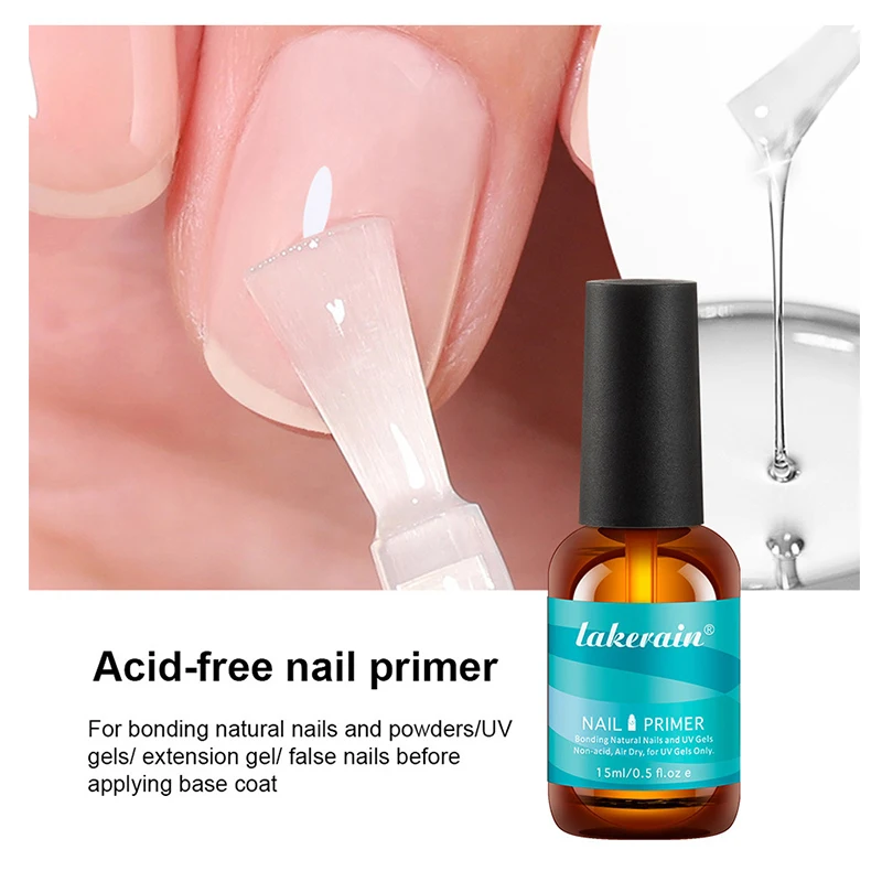 Nail Primer 2pcs 15ml Nail Primer Fast Air Dry Prep Dehydrator Nail Soak Off Base Primer Gel First Nails Gel Manicure Tools