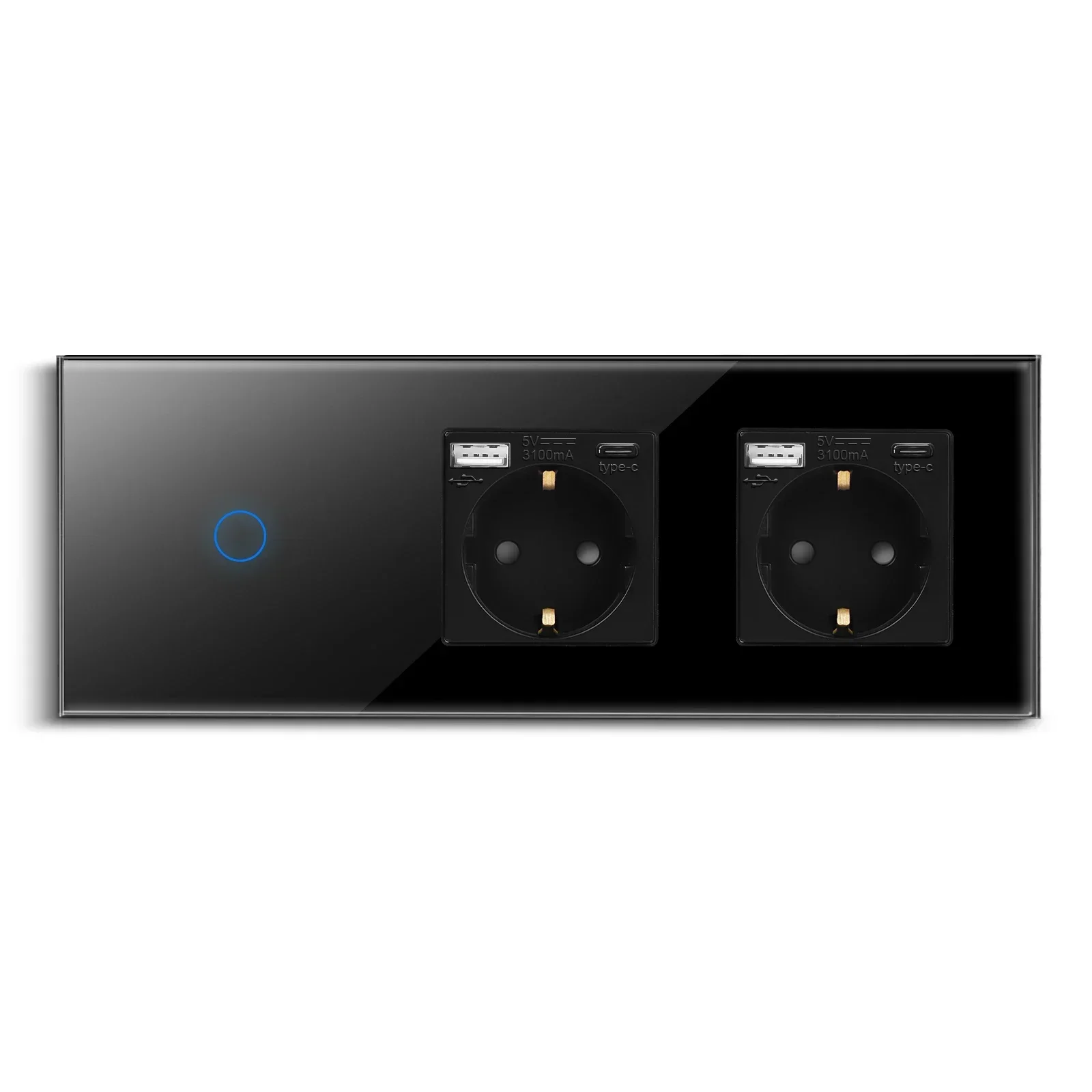Switch 1gang 2USB